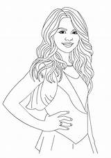 Selena Gomez Coloring Pages Rihanna Dessin Sheets Coloriage Hair Kids Colouring Le Books Laver Corps Se Imprimer Print Girl Lava sketch template