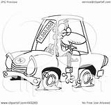 Deceptive Outline Salesman Car Toonaday Illustration Cartoon Royalty Rf Clip sketch template