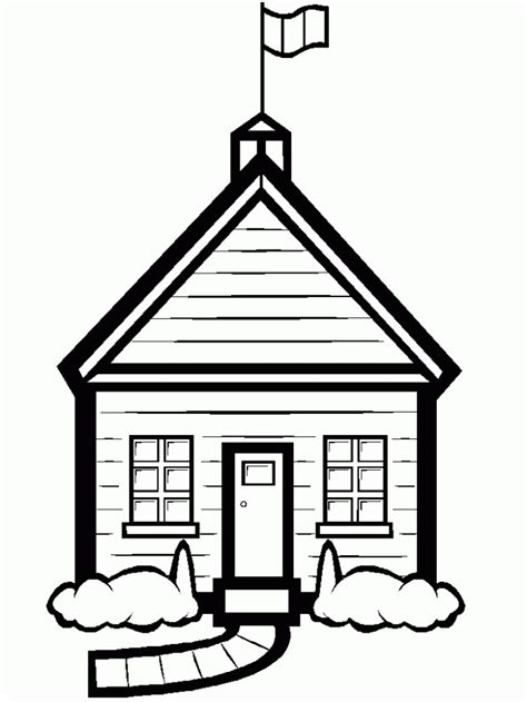 coloring page   school building coloring home
