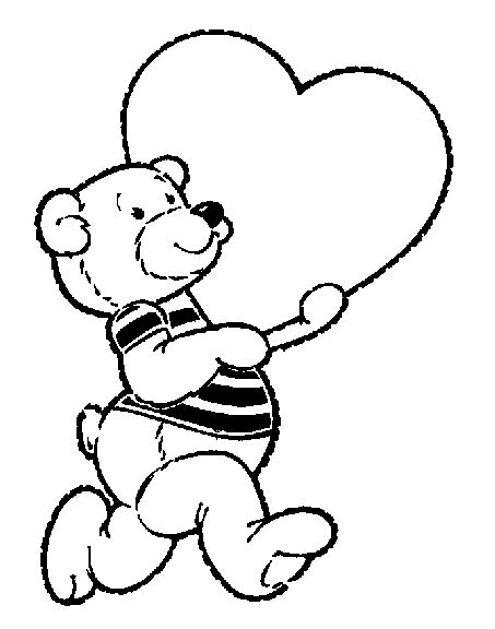 valentine colouring pages  children