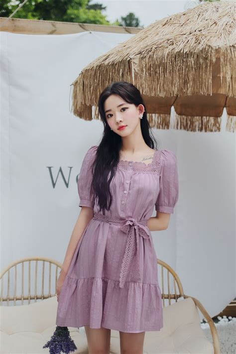 Dress Korea Korean Women Korean Lady Handwriting Styles Sweet Dress