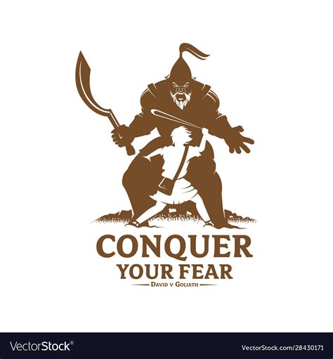 conquer your fear monochrome version royalty free vector