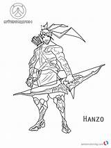 Hanzo Overwatch Coloring Pages Printable Color Kids Print sketch template