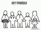 Coloring Pages Friends Friendship Friend Preschoolers Kids Print Printable Preschool Popular Happy Draw sketch template