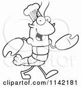 Crawdad Clipart Mascot Chef Lobster Walking Character Crawfish Vector Rf Illustrations Royalty Cartoon Thoman Cory sketch template