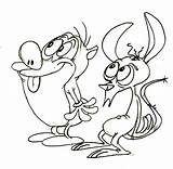 Ren Stimpy Coloring Granitoons sketch template