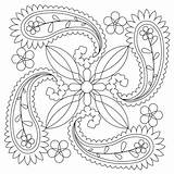 Paisley Coloring Pages Printable Adult Pattern Flower Colouring Designs Sheets Flowers Color Adults Library Clipart Patterns Book Pretty Getdrawings Getcolorings sketch template
