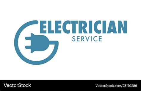 electrician service isolated icon logotype  vector image