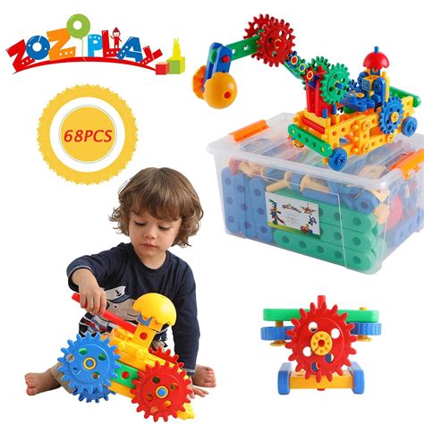 zozoplay stem learning toys educational engineering construction building blocks gears set