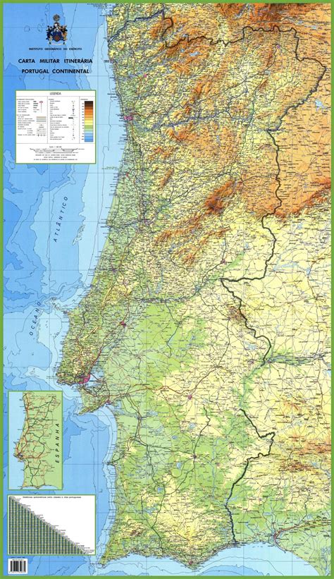 portugal kaart gedetailleerde kaart van portugal zuid europa europa