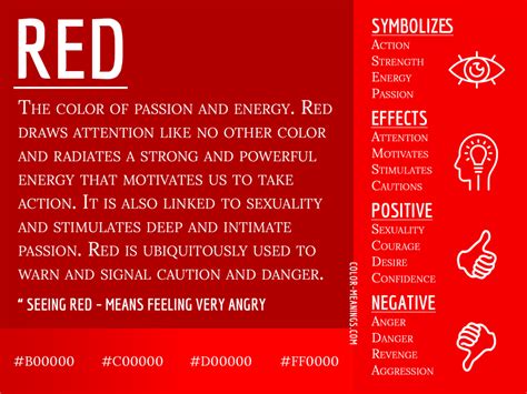 red color meaning  color red symbolizes passion  energy purple