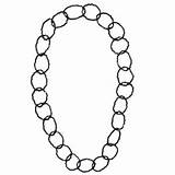 Necklace Drawing Chain Clipart Coloring Clipartbest Sketch Template sketch template