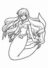 Coloring Pichi Manga Pages Mermaid Coloriage Sirène Pitch Melody Une Pour Mermaids Enfants La Popular Little Coloringhome sketch template