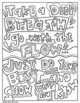 Doodle Encouragement Alley Classroomdoodles Mindset Breathing sketch template
