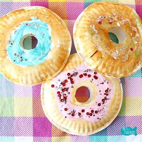 easy  paper plate doughnut craft  kids