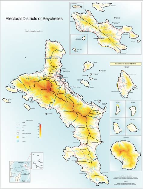 seychelles geographical maps  seychelles