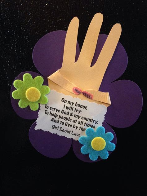 daisy girl scout promise magnet craft girl scout crafts daisy girl