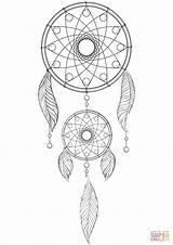 Dream Catcher Dreamcatcher Coloring Pages Mandala Drawing Catchers American Printable Native Color Print sketch template