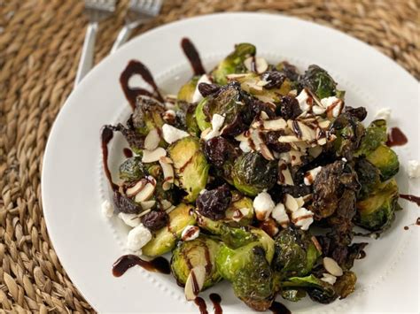 Roasted Brussels Sprouts With Goat Cheese And Dried Cherries Brittany
