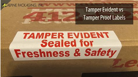 tamper evident  tamper proof labels alpine packaging