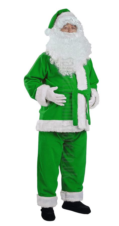 Green Santa Suit Jacket Trousers And Hat Uk