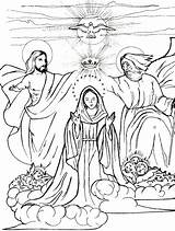 Virgen Colorear María Rayito Coronación Coronacion sketch template