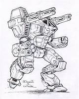 Coloring Robot Mech Robots Sketch Mecha Mechwarrior Sci Futuristic Fi Battletech Deviantart Drawing Pages War Fiction Science Legacy Cool Draw sketch template