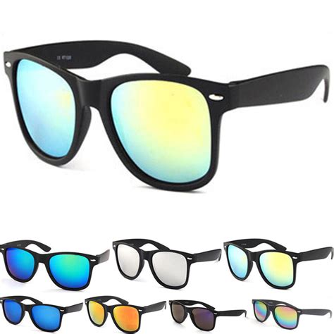 classic mirrored wayfarer sunglasses cool shades uv400 mens women unisex ebay