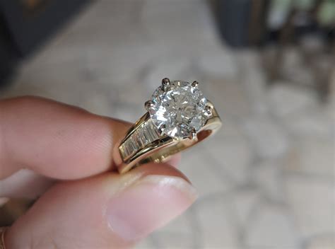 carat diamond solitaire channel baguette engagement ring