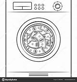 Wasmachine Lavar Washing Dollars Kleurplaat Laundering Witwassen sketch template