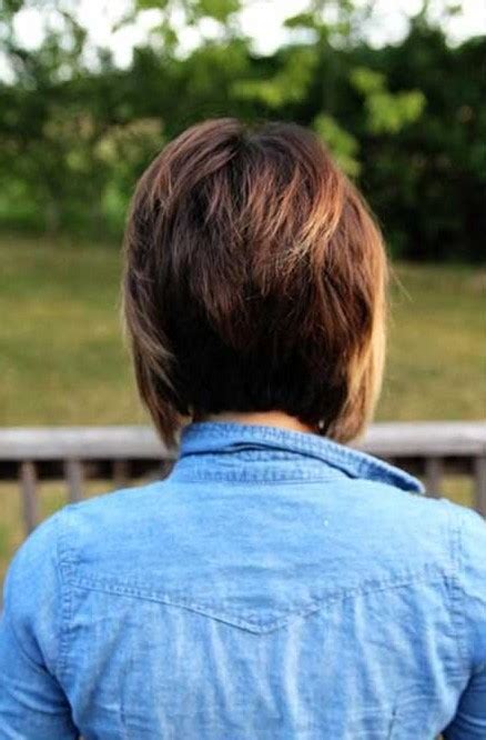 back view of layered graduated bob hairstyle short hairstyle 2013