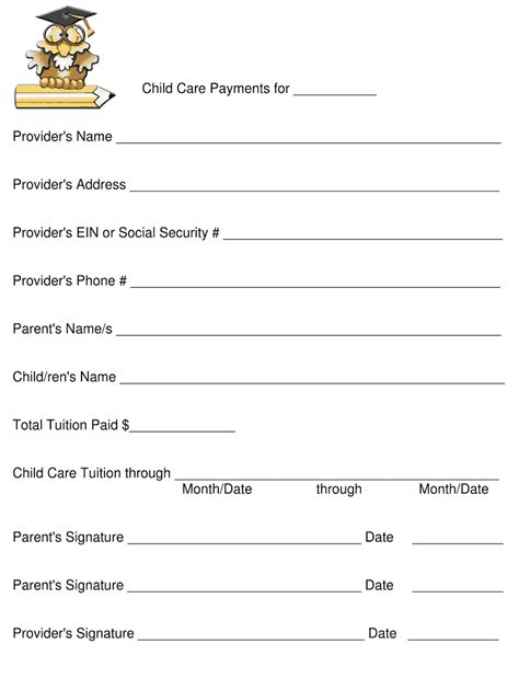 child care printable forms printable forms