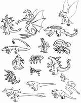 Coloring Monster Pages Legends Godzilla Doodles Template sketch template