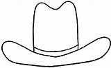 Hat Cowboy Template Library Clipart Stencil Clip sketch template