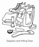 Hiking Gear Scout Campcraft Coloring Pages Camping Sheets Activity Pack Printable Boy Backpack Backpacking Kits Activities Camp Scouting Scenes Bluebonkers sketch template