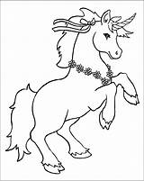 Unicorn Coloring Pages Unicorns Color Printable Kids Cute Print Necklace Children Cartoon Printables Book Animals Flower Group Activity Disney Animal sketch template