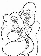 Coloring Tarzan Kong sketch template
