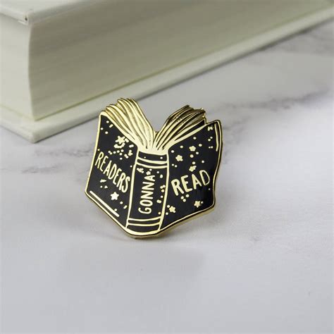 readers gonna read enamel pin by literary emporium