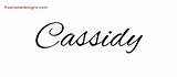 Cassidy Name Cursive Designs Tattoo Freenamedesigns sketch template