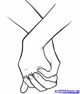 Holding Hands Draw Drawing Cartoon Couples Step Hand Easy People Girl Boy Drawings Couple Man Dragoart Clipart Sketch Cliparts Cute sketch template