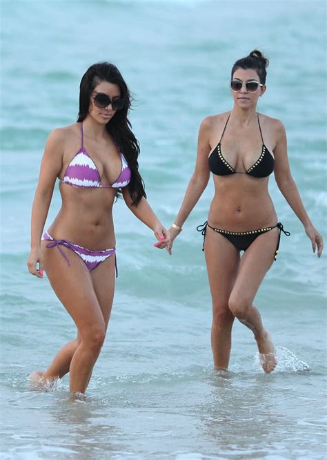 kim and kourtney kardashian big ass bikini pictures in