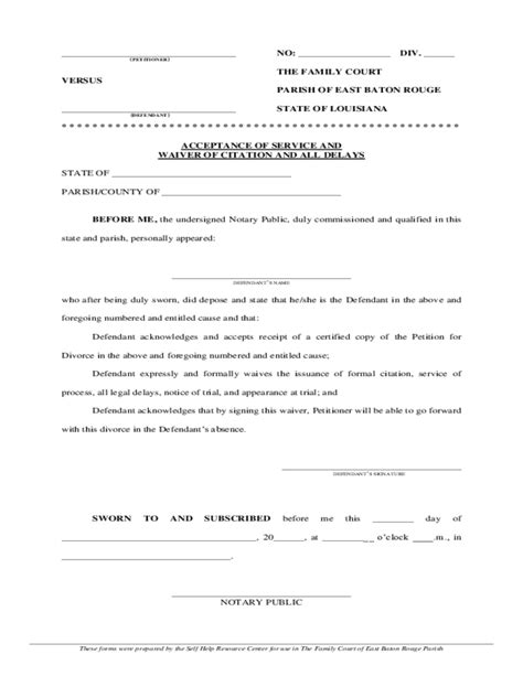 printable louisiana divorce papers