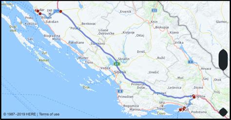 drive distance  split croatia hrvatska  zadar croatia hrvatska google maps