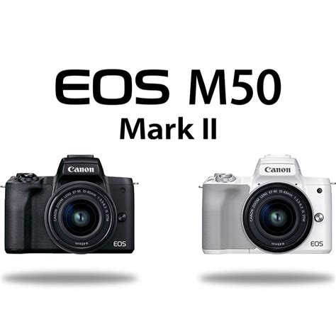 canon eos  mark ii mirrorless camera white ef   mm  stm lens
