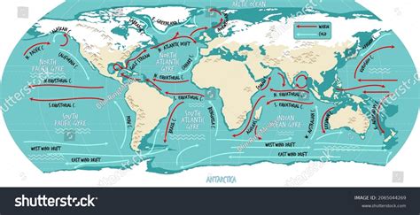 ocean currents map images stock  vectors shutterstock