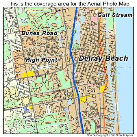 aerial photography map  delray beach fl florida