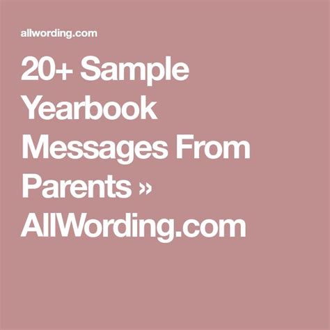 sample yearbook messages  parents yearbook messages