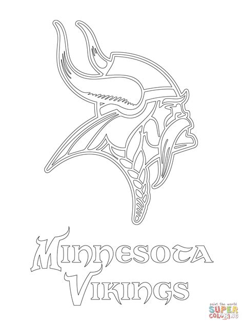 minnesota vikings logo coloring page  printable coloring pages