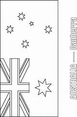 Flag Australia Coloring Pages Kids sketch template