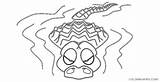 Alligator Coloring Lurking Predator Rising Cartoon Water Coloring4free Related Posts sketch template